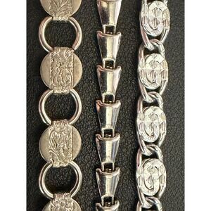Vintage Sarah Coventry Bracelet Set Silver Tone Retro
